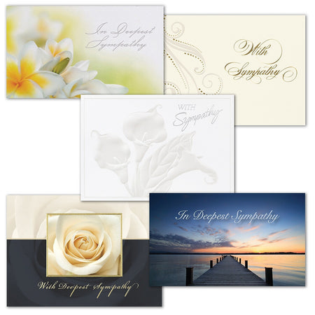 "Sympathy" Pre-Versed Assorted Pack w/ Fastick® Envelopes, 25/Pk