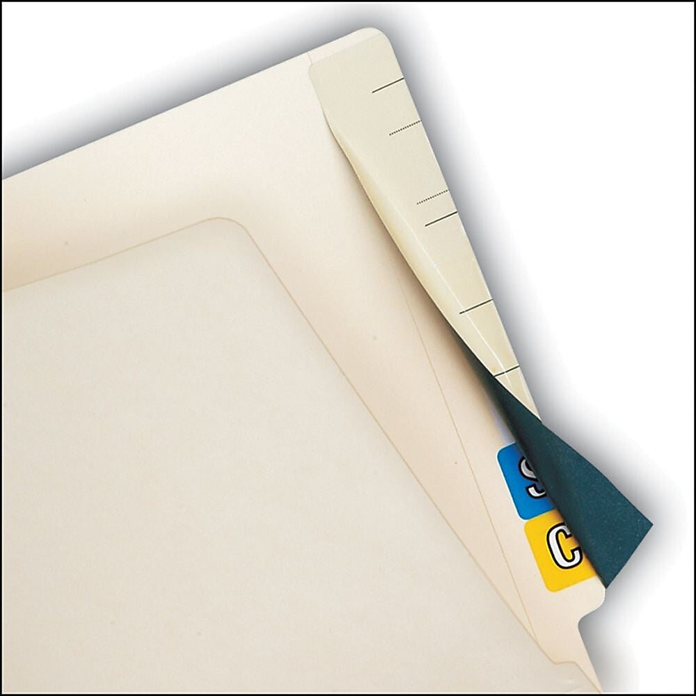 Tabbies Cov-R-Tabs Hanging File Folder Tabs, White, 50/Pack