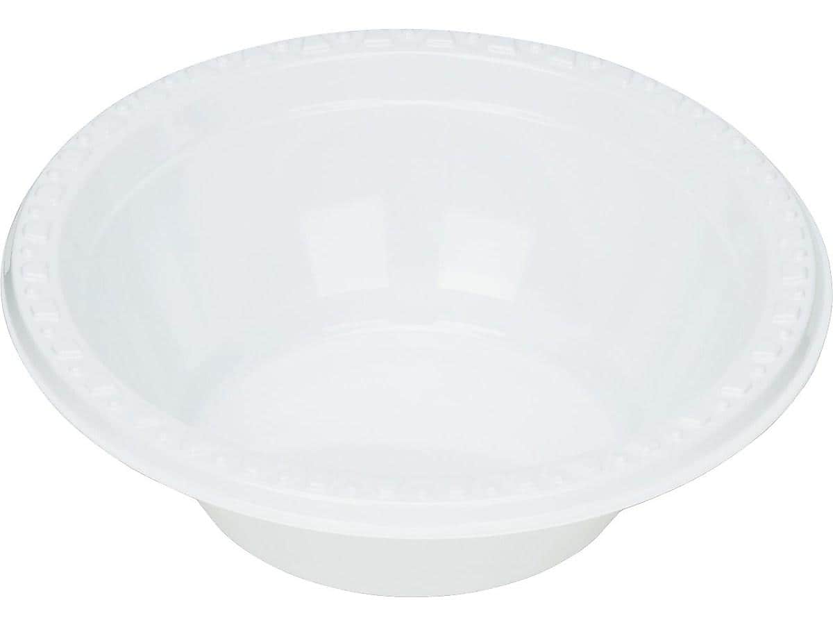 Table Mate Plastic Standard Bowls, 5 Oz., White, 125/Pack