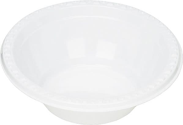 Table Mate Plastic Standard Bowls, 5 Oz., White, 125/Pack
