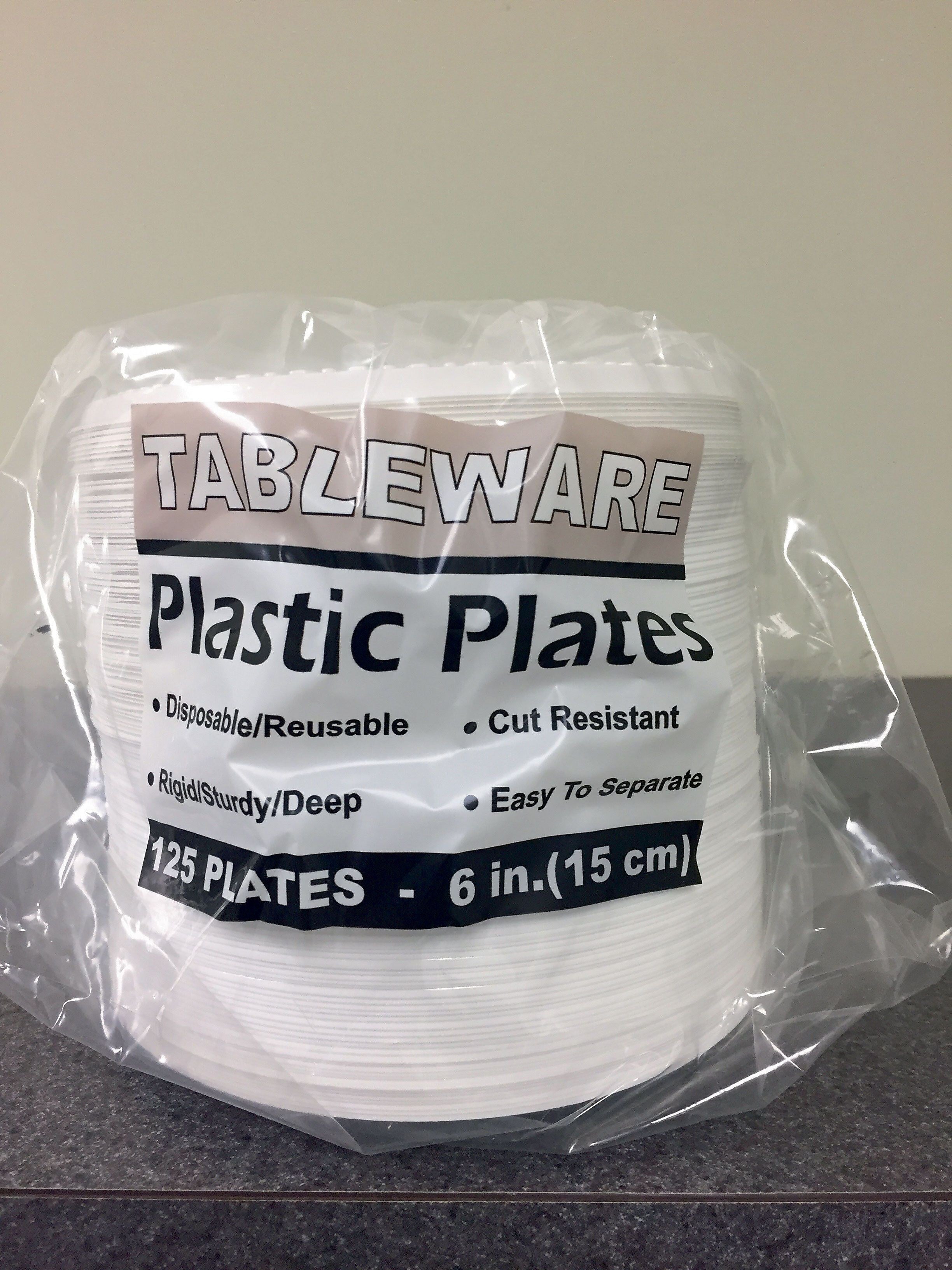 Tablemate® Disposable Round Plastic Plate, 6