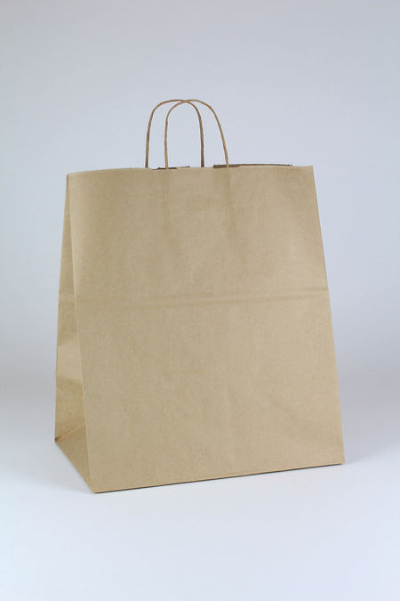 Take Home Shopper 16.25" x 14" x 9.5" Kraft Paper Shopping Bags, Brown, 200/Carton