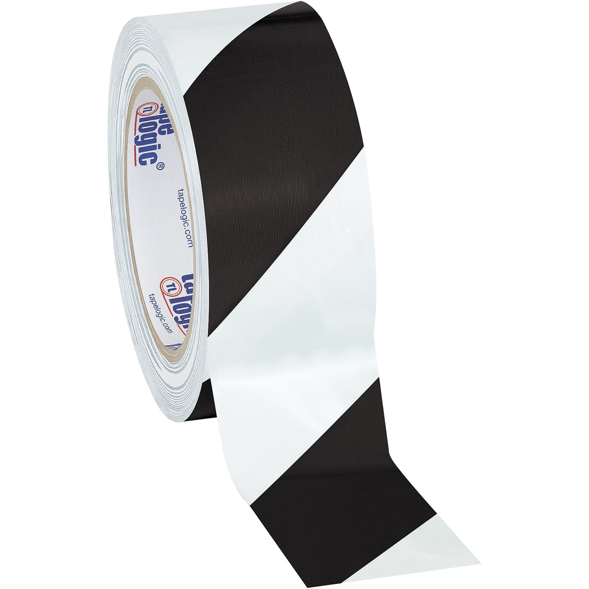 Tape Logic 2" x 36 yds. Striped Vinyl Safety Tape, Black/White, 3/Pack