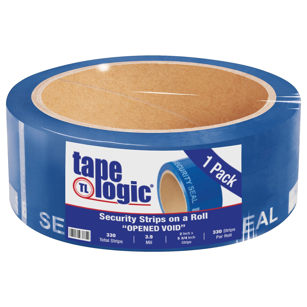 Tape Logic 2" x 5 3/4" Security Strip, Blue, Roll