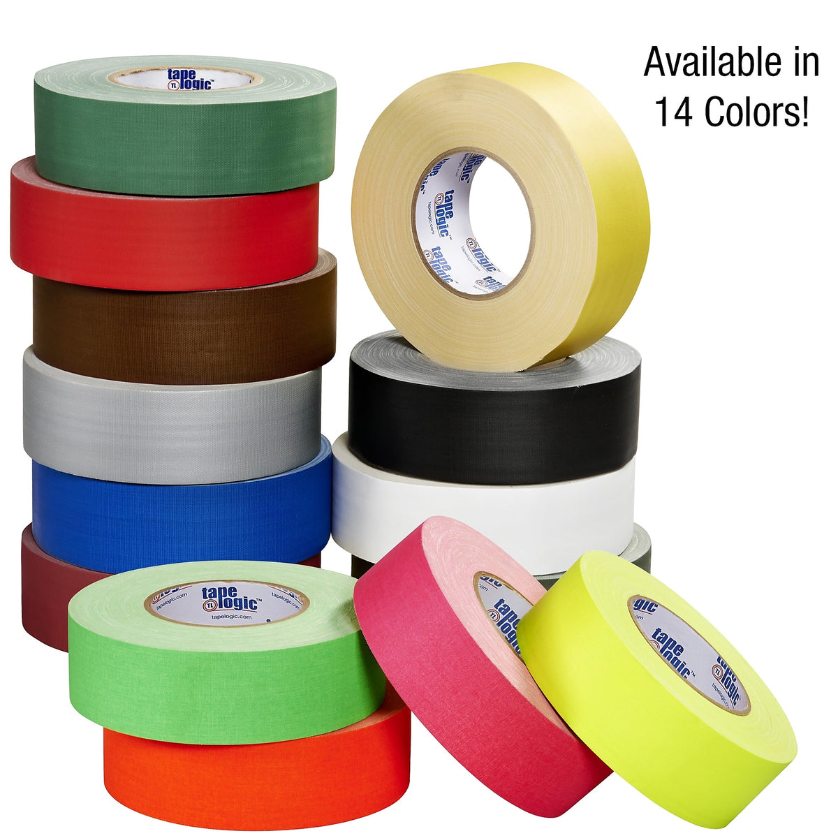 Tape Logic 2" x 50 yds. x 11 mil Gaffers Tape, Fluorescent Green, 24/Carton