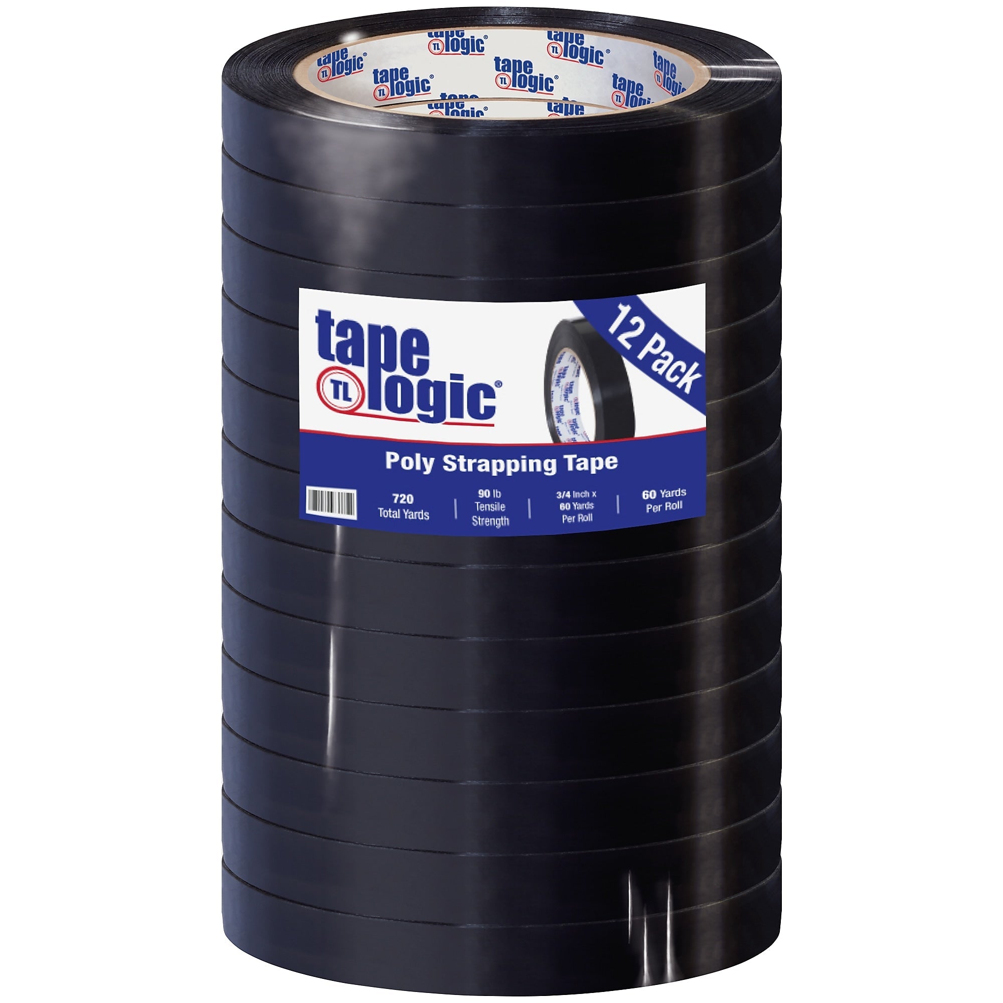 Tape Logic® Poly Strapping Tape, 2.7 Mil, 3/4