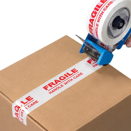 Tape Logic® Pre-Printed Carton Sealing Tape, "Fragile Handle With Care", 2.2 Mil, 2" x 110 yds., Red/White, 36/Case