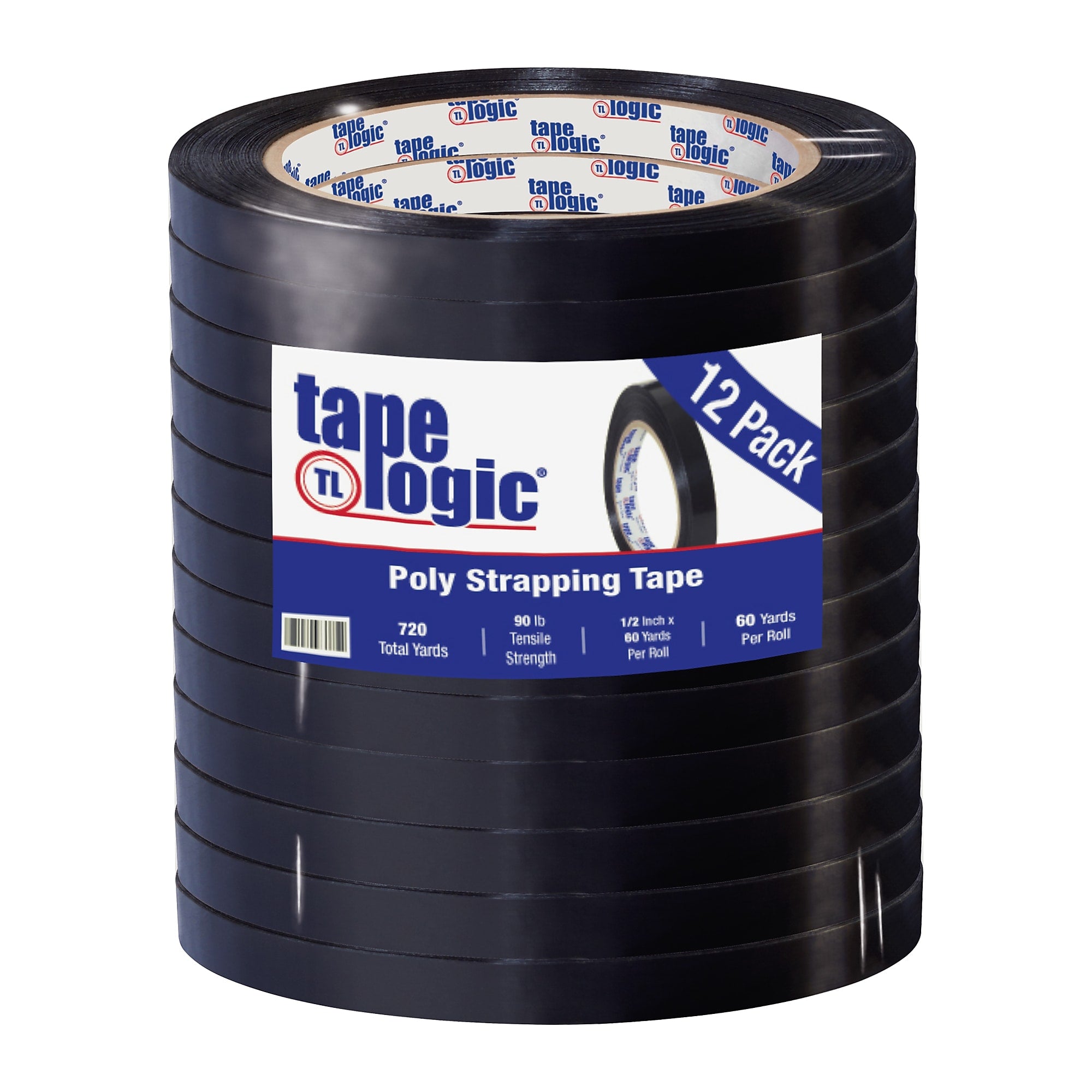 Tape Logic Tensilized Poly Strapping Tape, 1/2
