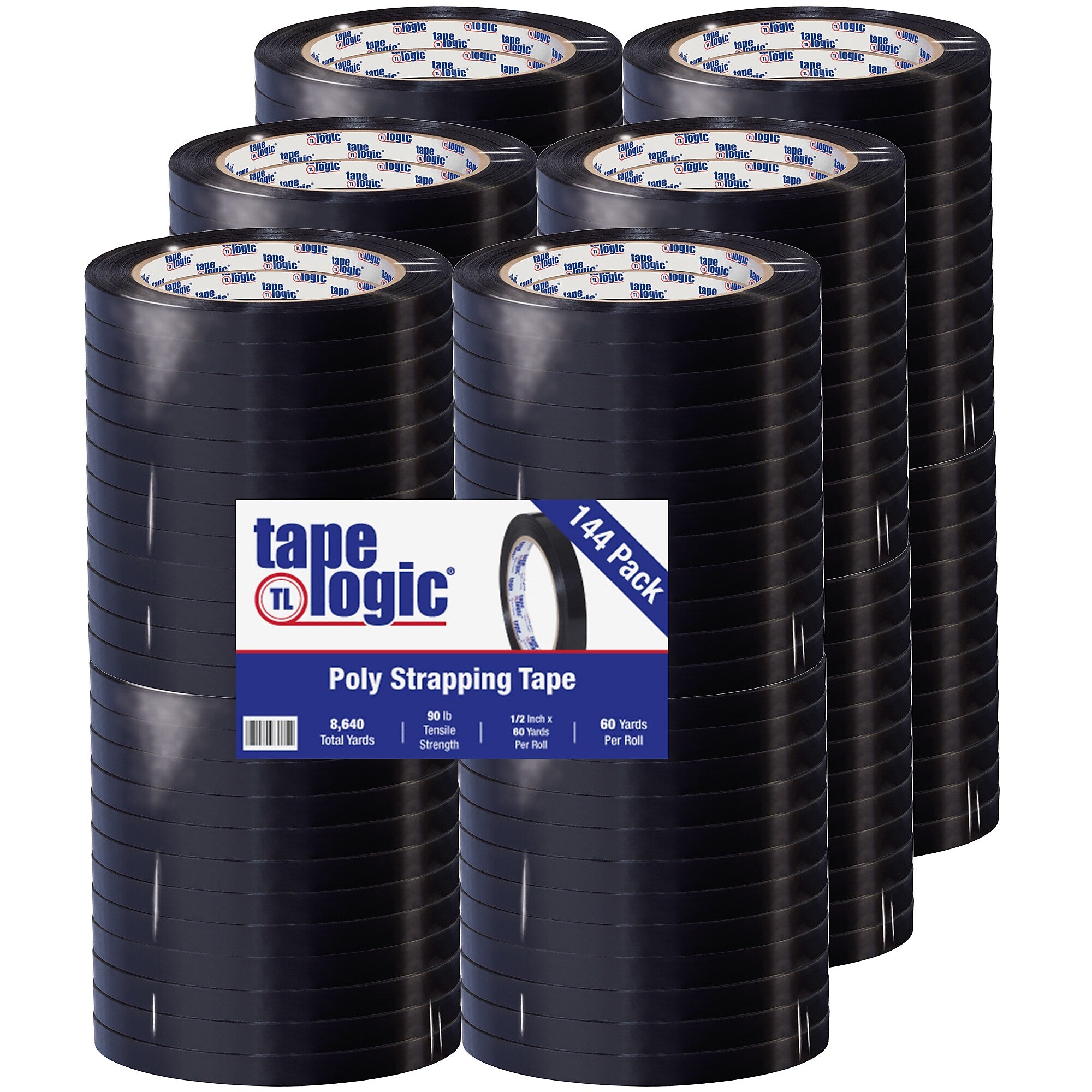 Tape Logic™ Tensilized Polypropylene Strapping Tape, 1/2