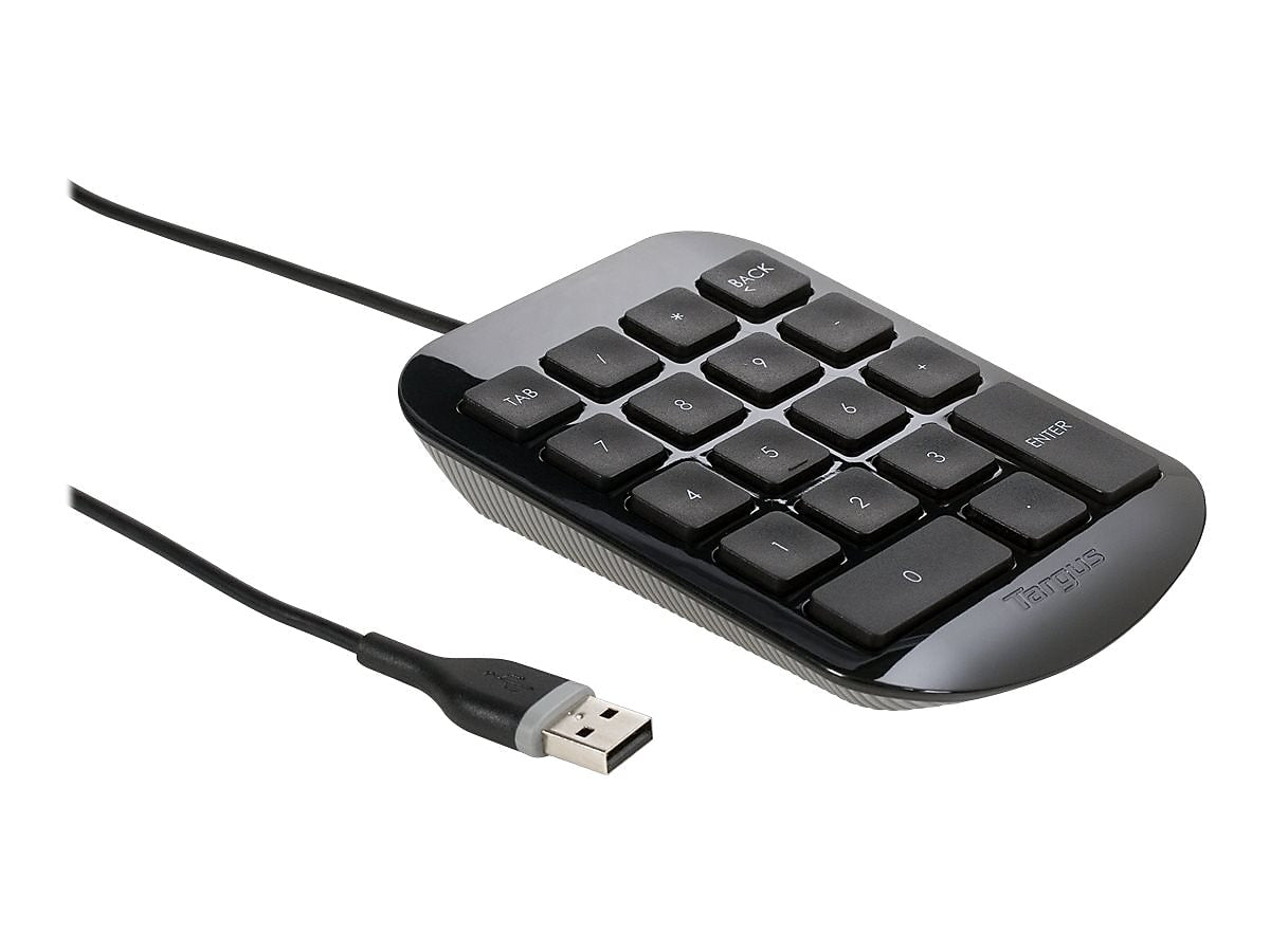 Targus Ergonomic Numeric Wired Keypad, Black