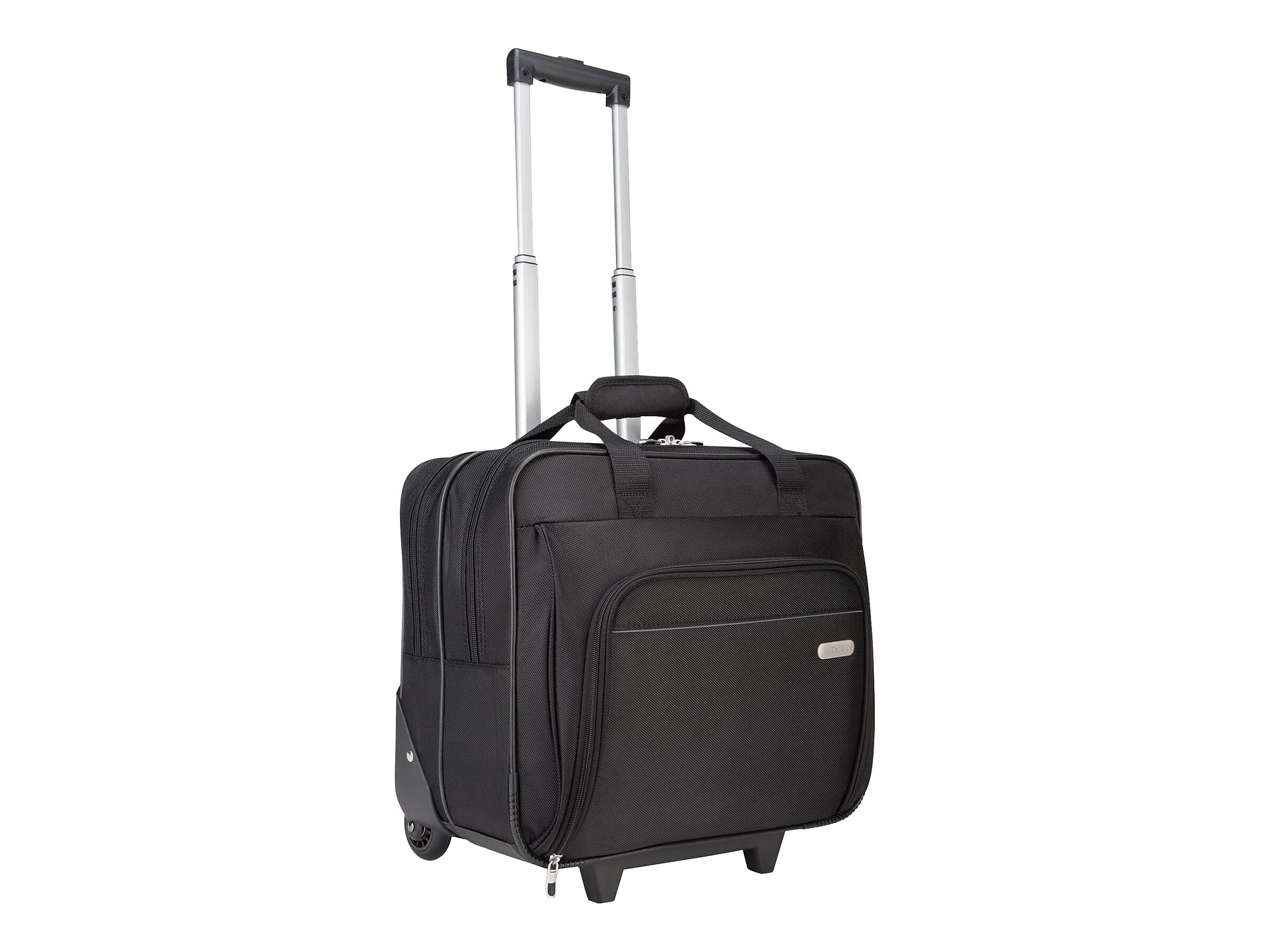 Targus Laptop Rolling Briefcase, Black Polyester