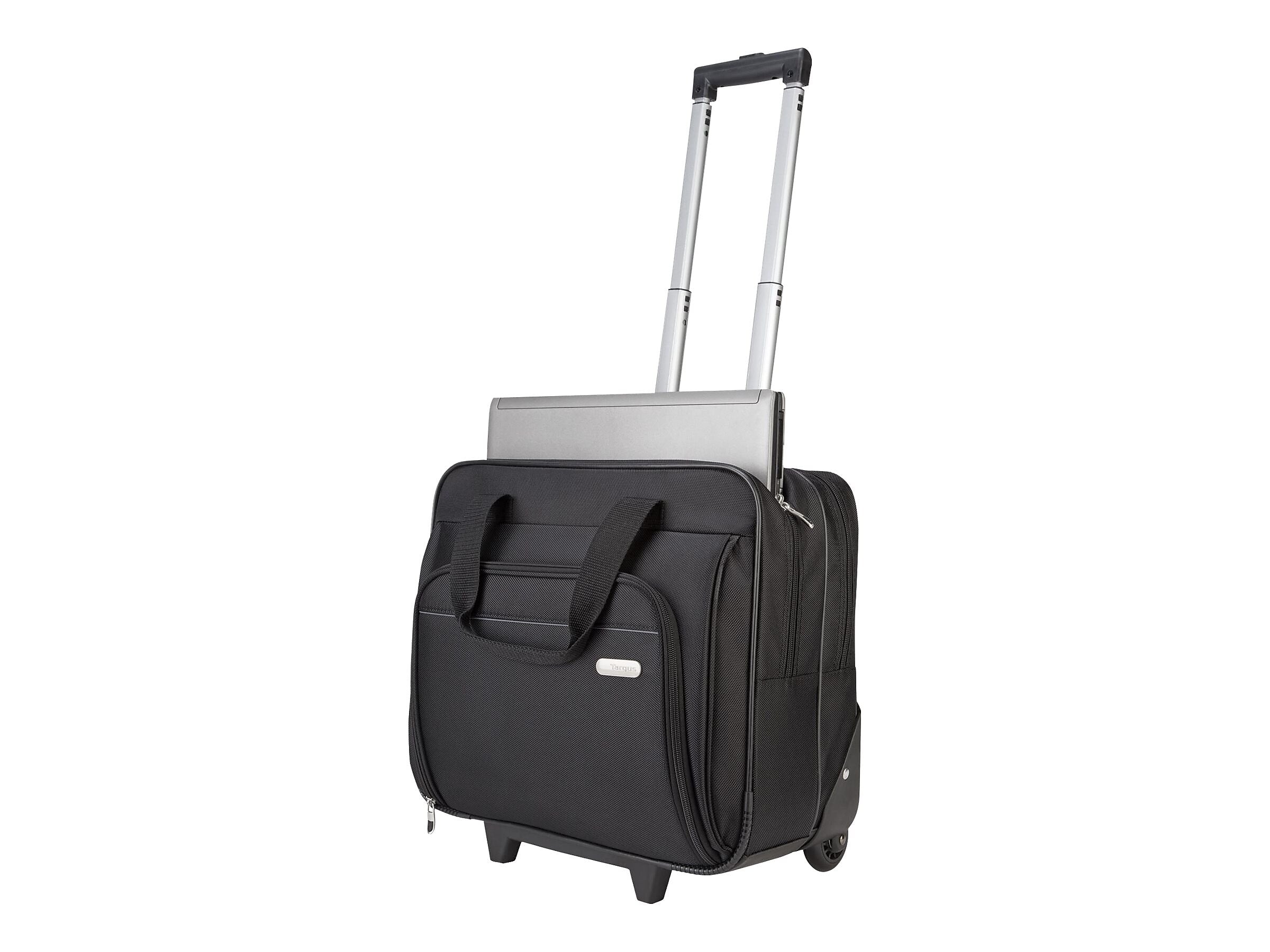 Targus Laptop Rolling Briefcase, Black Polyester