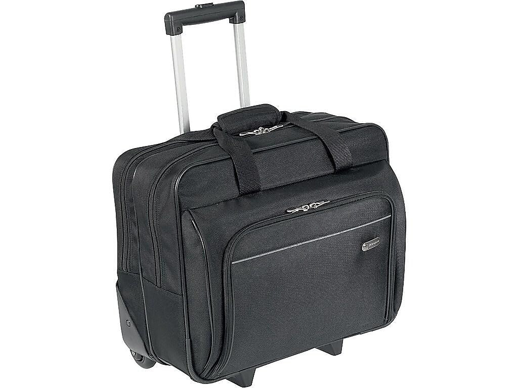 Targus Laptop Rolling Briefcase, Black Polyester