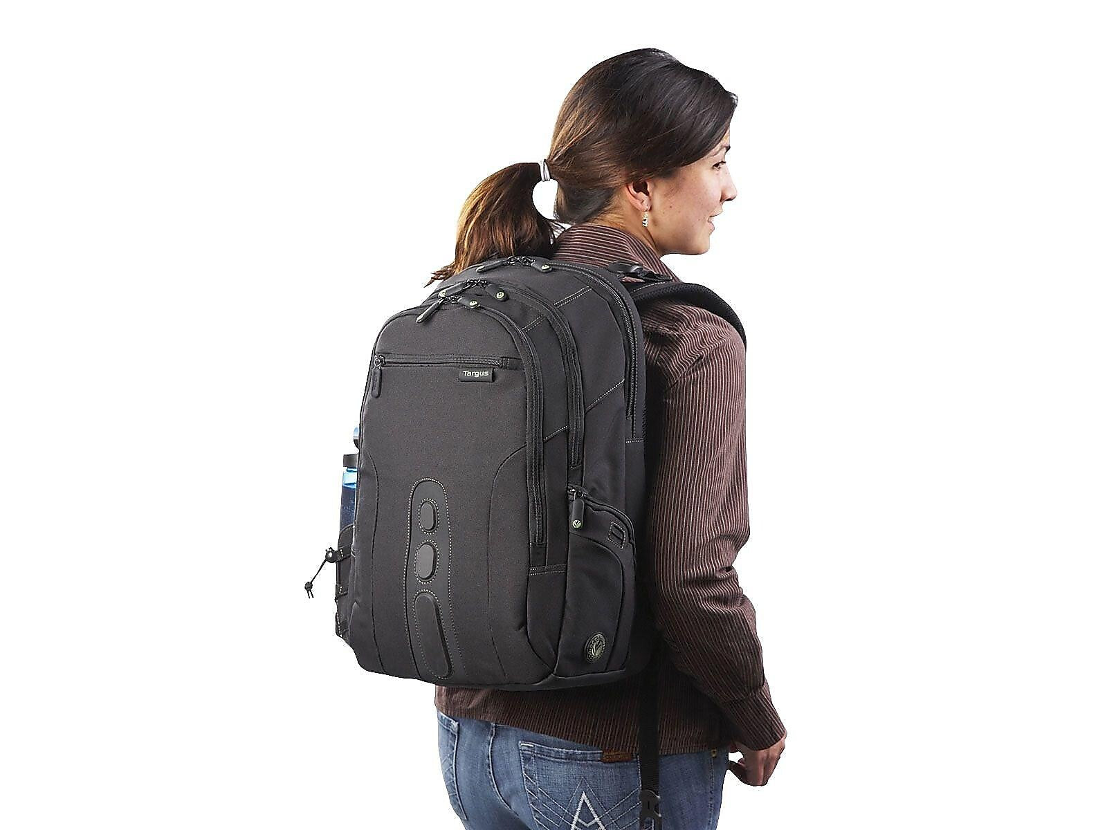 Targus Spruce EcoSmart Backpack, Black/Green