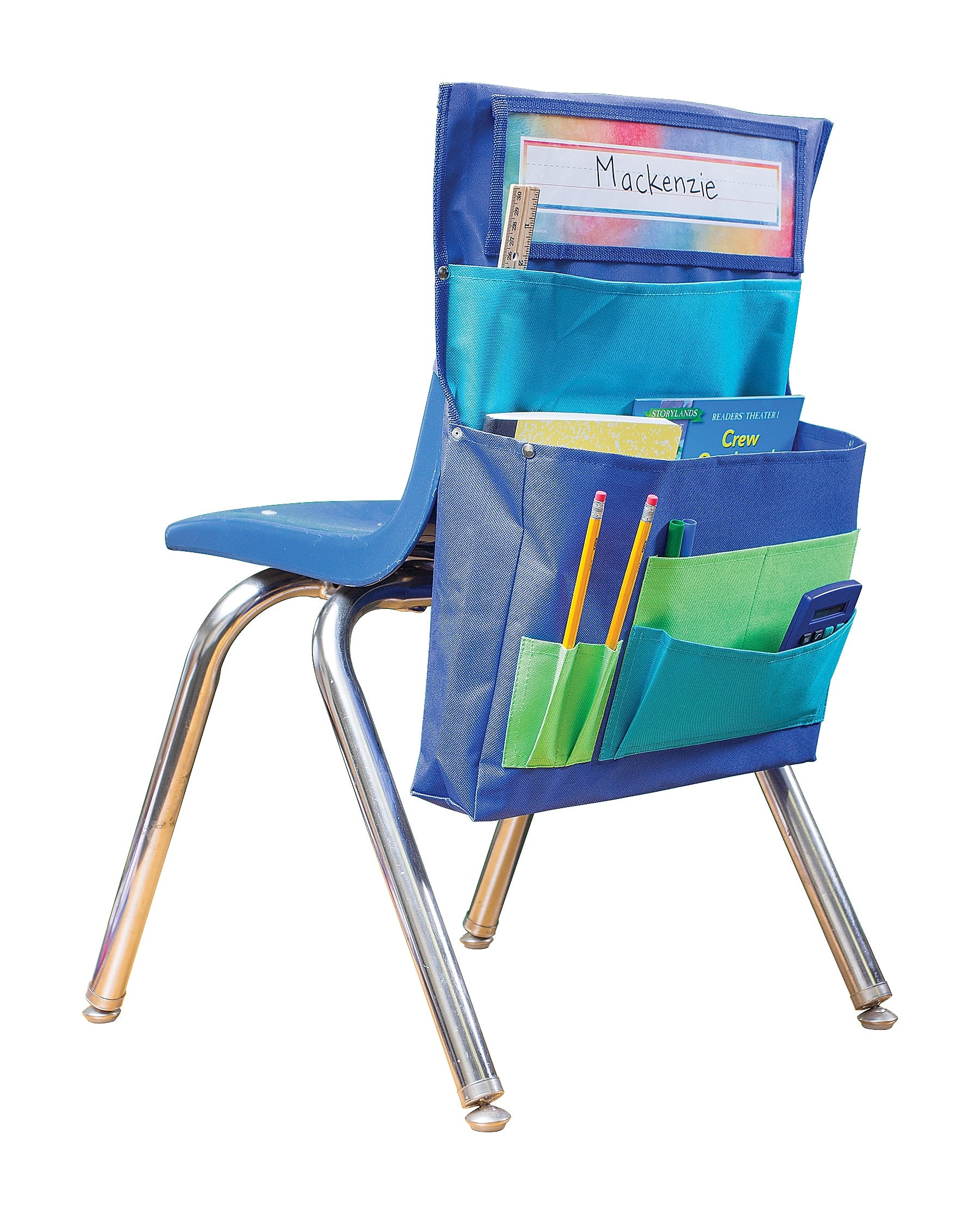 Teacher Created Resources Chair Pocket, Blue/Teal/Lime