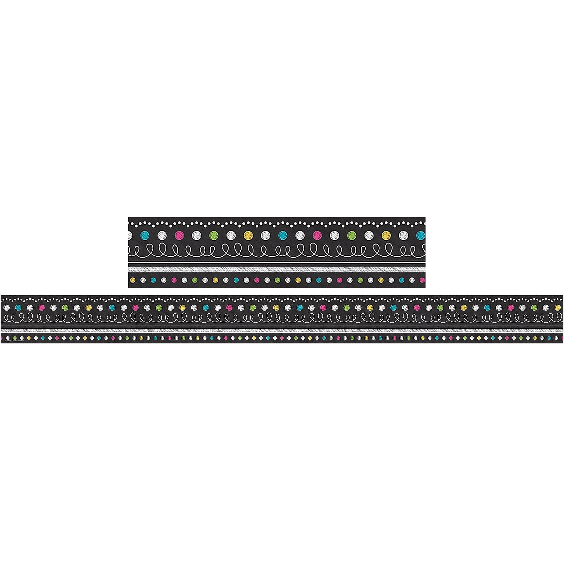 Teacher Created Resources Chalkboard Brights Straight Border Trim, 35 Feet Per Pack, 6 Packs