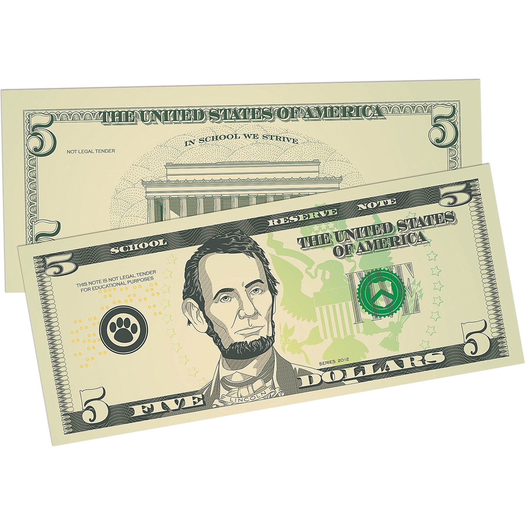 Teacher Created Resources Play Money: Assorted Bills, 110 Per Pack, 6 Packs