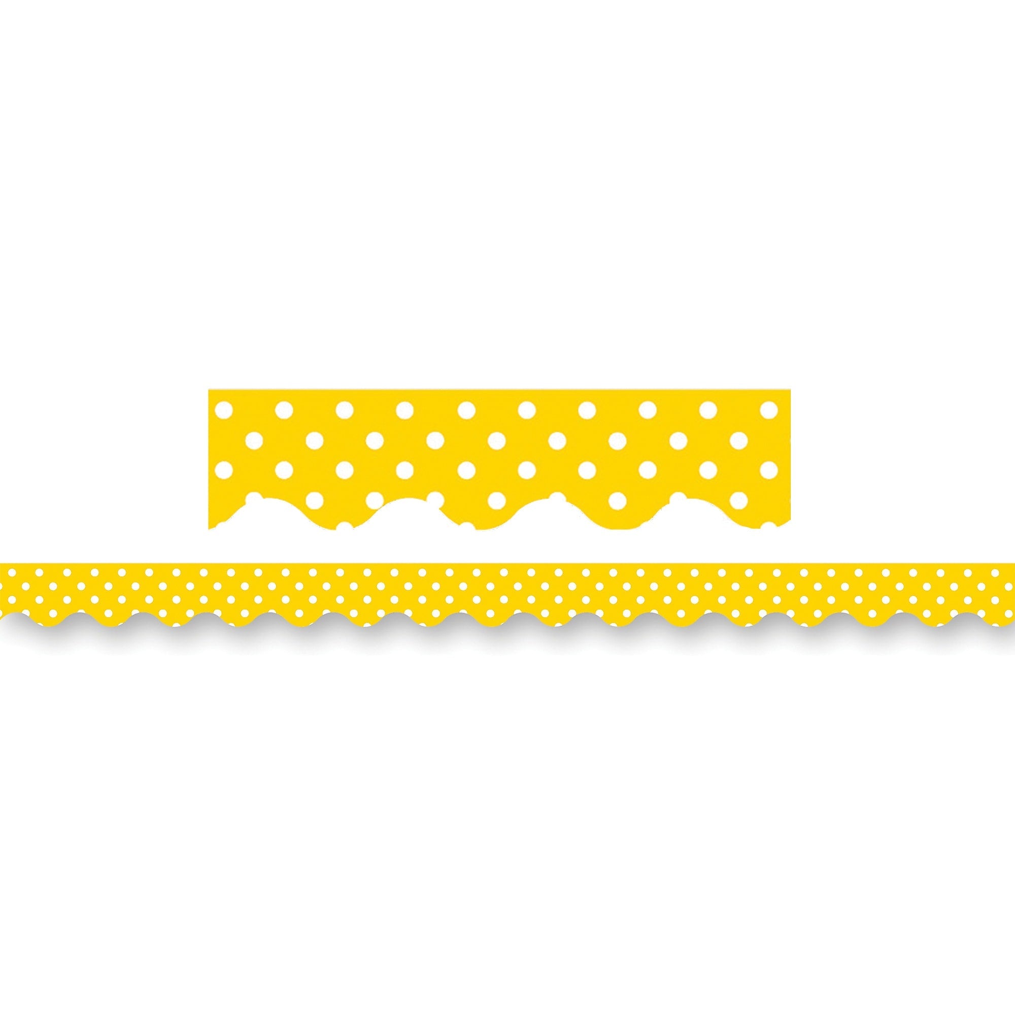 Teacher Created Resources Yellow Mini Polka Dots Border Trim, 35 Feet Per Pack, 6 Packs