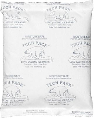 Tech Pack Moisture Resistant Cold Pack, 12 oz., 6" x 6", 48/Carton