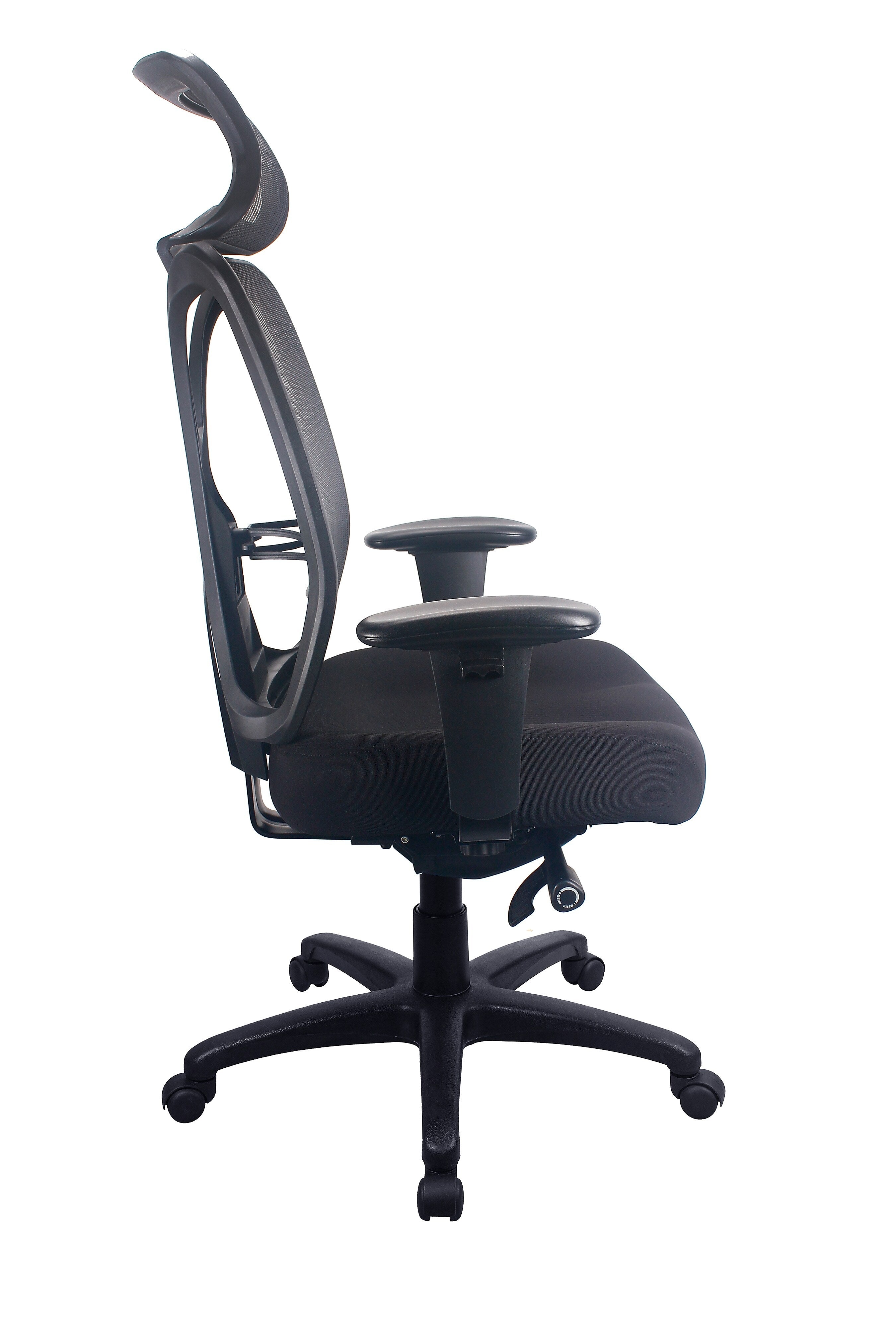 Tempur-Pedic Mesh Back Fabric Computer and Desk Chair, Black