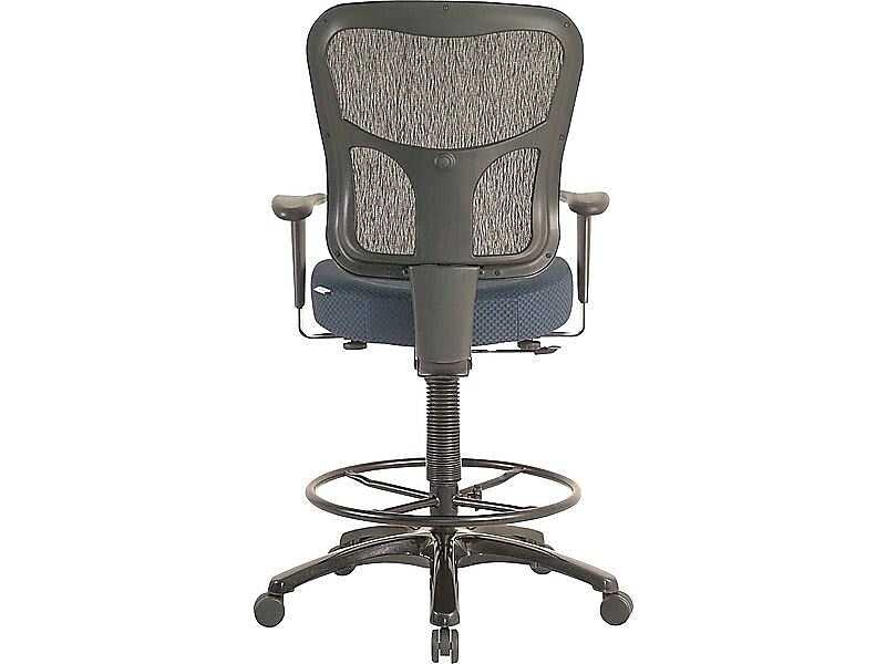Tempur-Pedic Mesh Back Fabric Drafting Stool, Navy