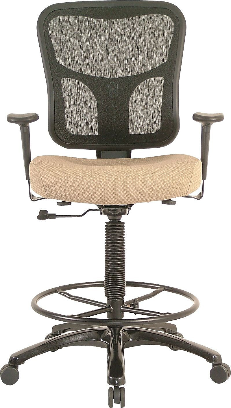 Tempur-Pedic® TP8200 Ergonomic Fabric Mid-Back Drafting Stool, Beige