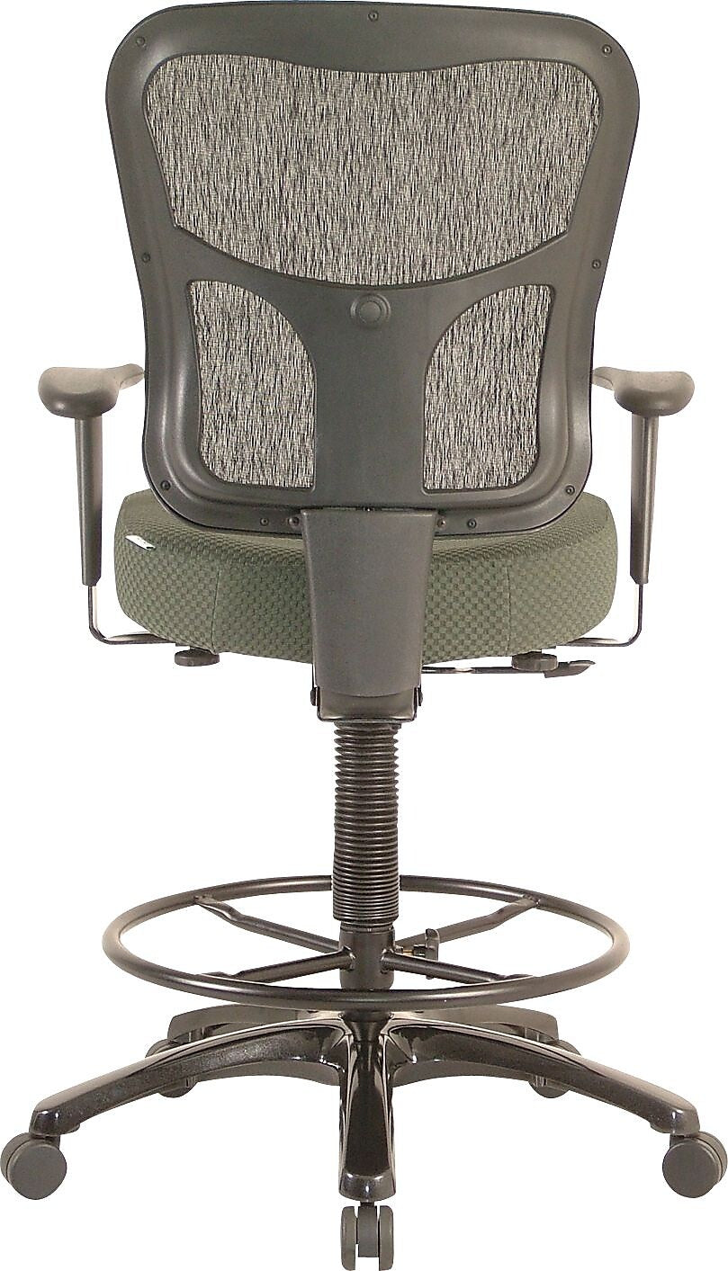 Tempur-Pedic® TP8200 Ergonomic Fabric Mid-Back Drafting Stool, Olive