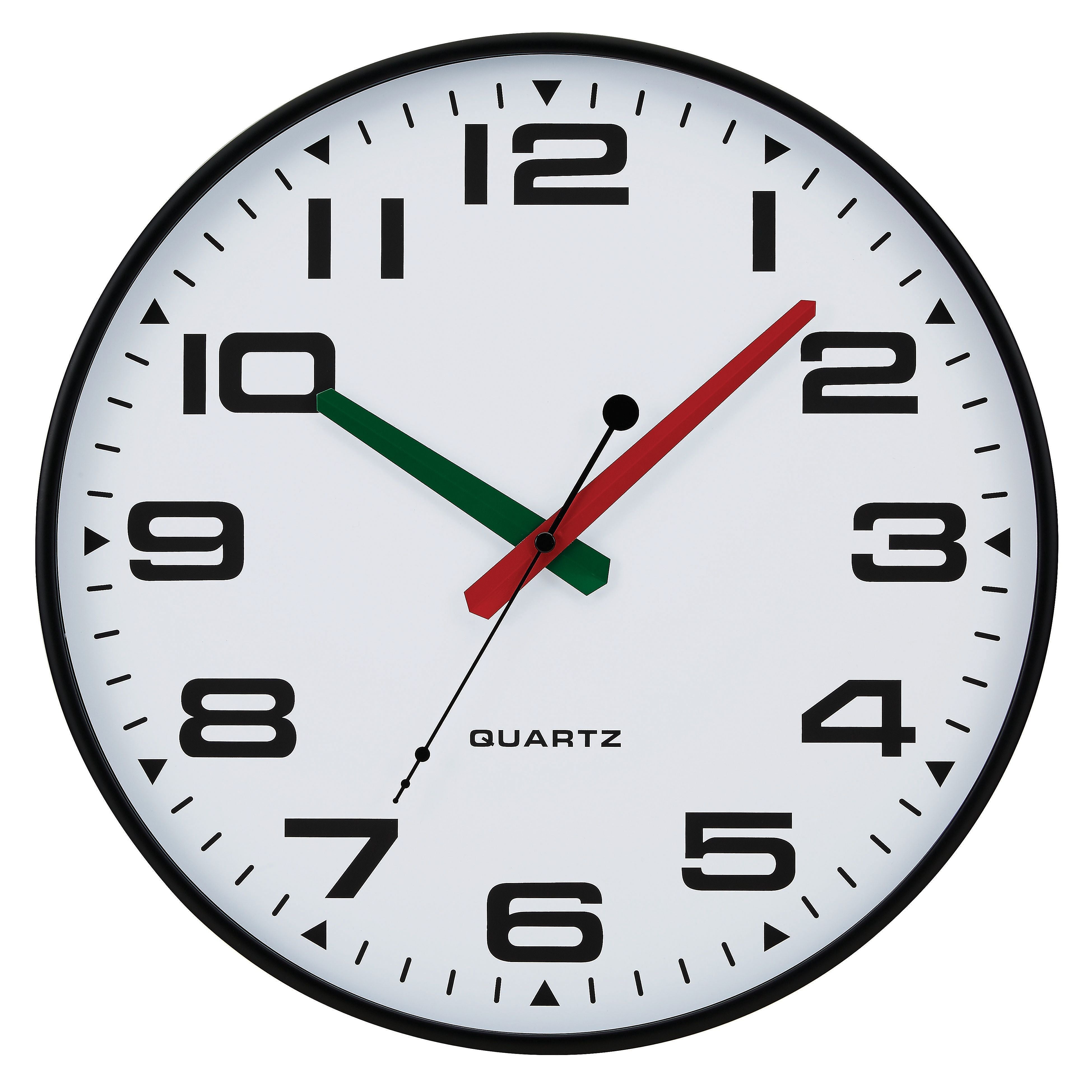 TEMPUS Contemporary Wall Clock with Silent Sweep Quiet Movement, Plastic 13