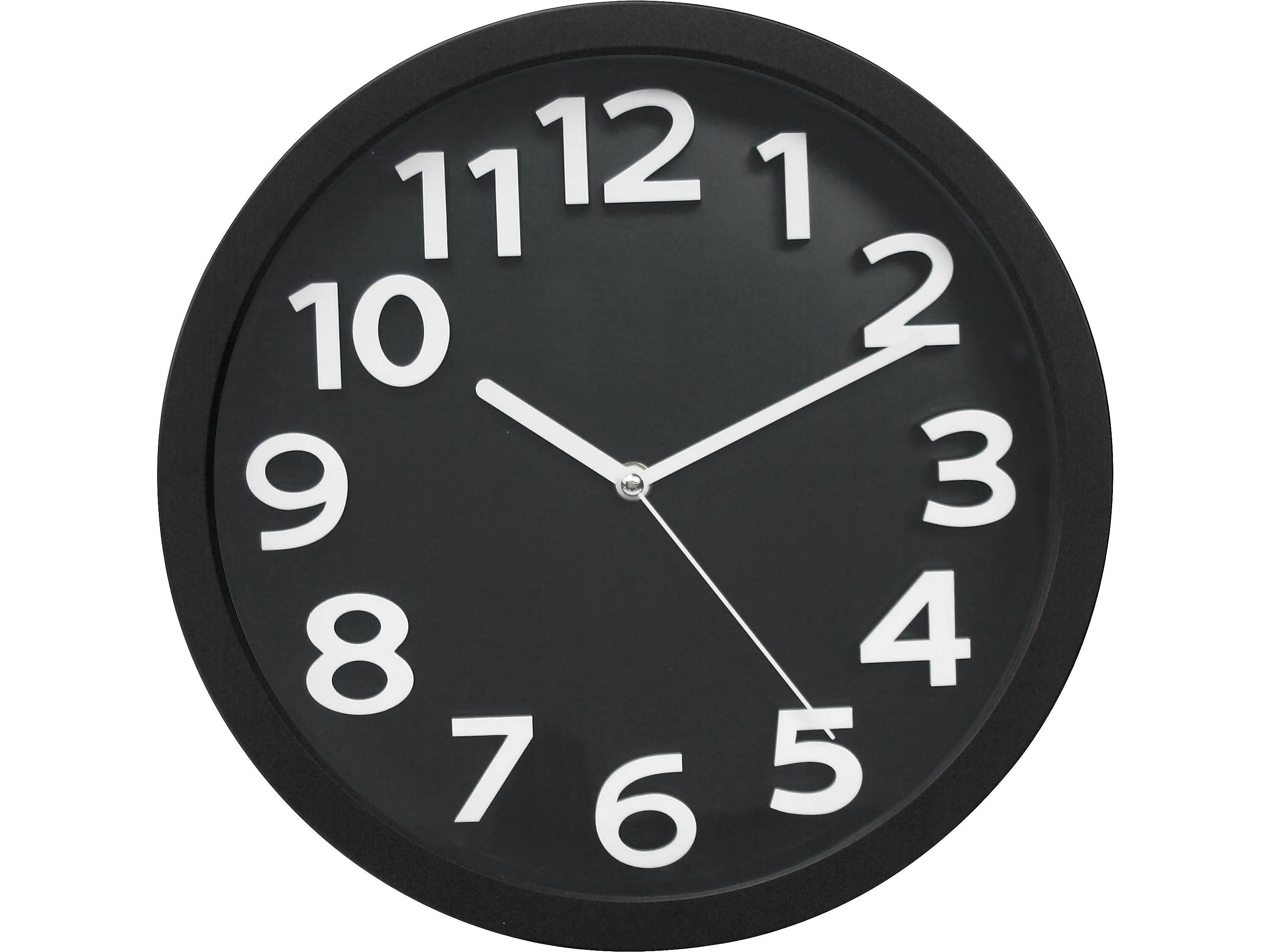 Tempus Silent Sweep Wall Clock, Plastic, 13