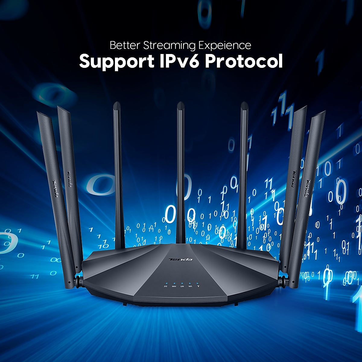Tenda AC2033 Dual Band Gaming Router, Black