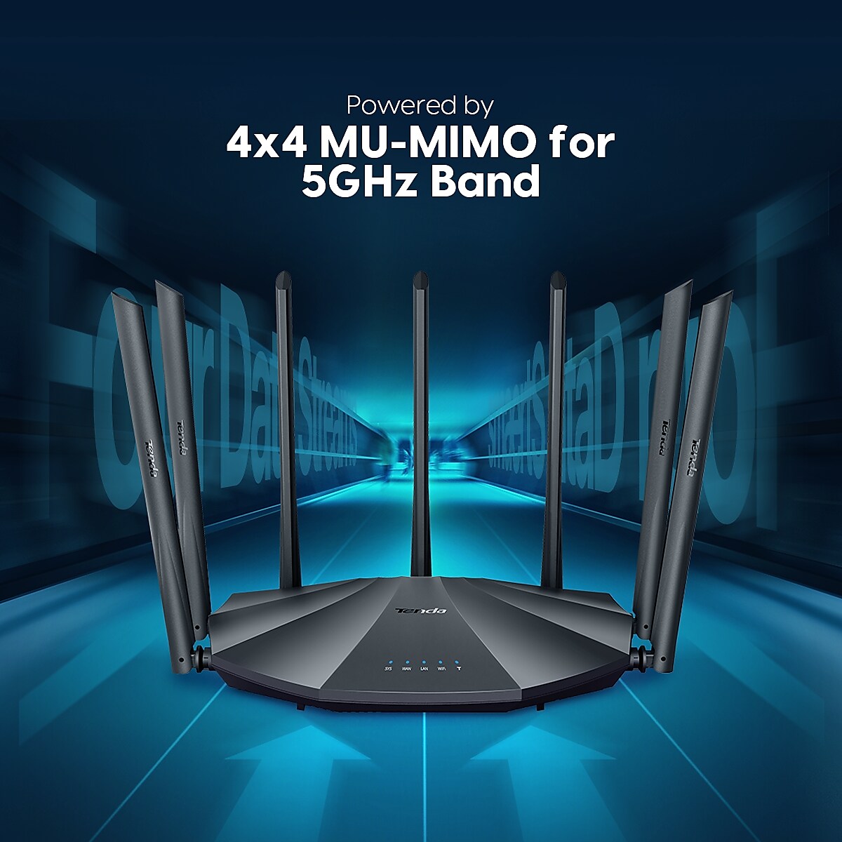 Tenda AC2033 Dual Band Gaming Router, Black