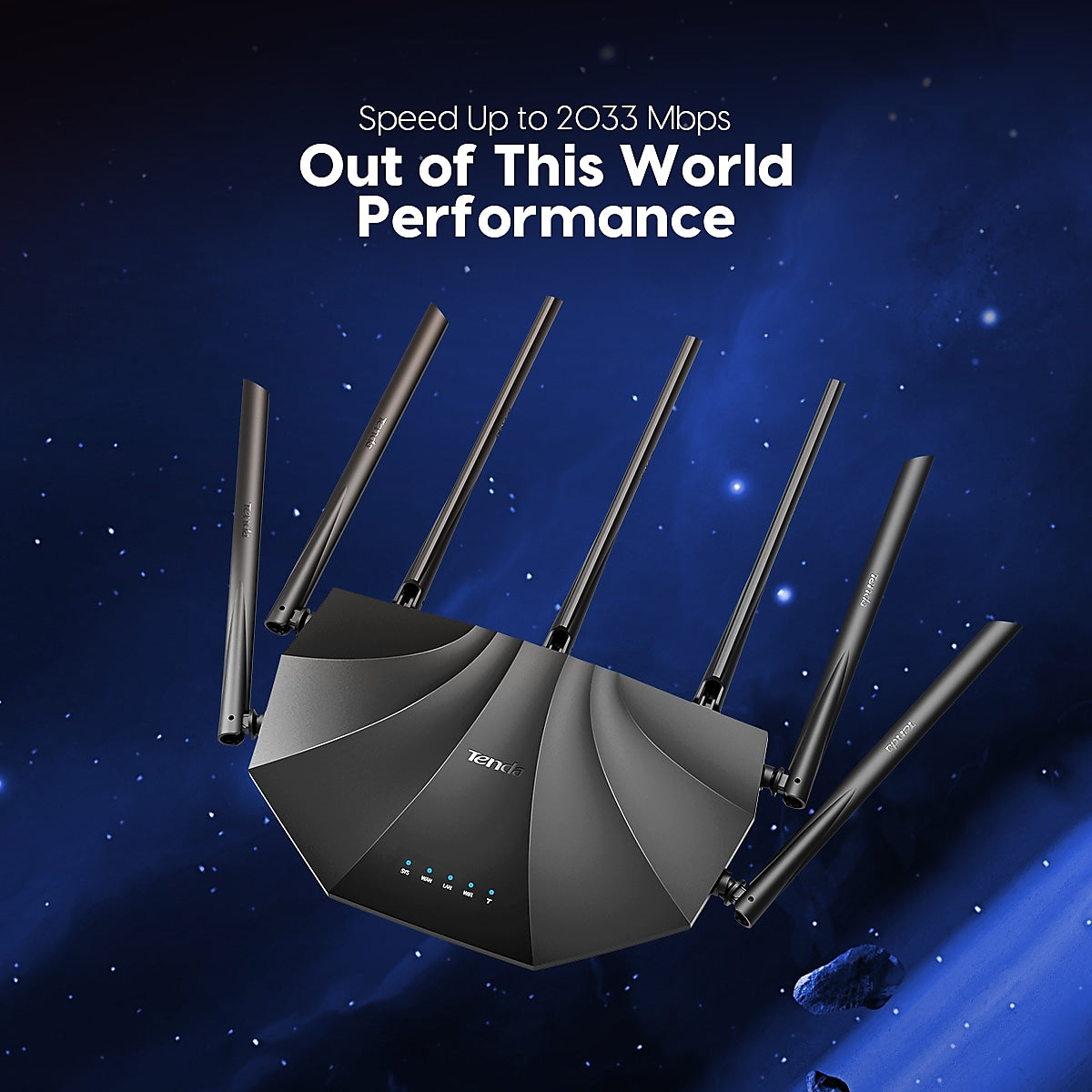 Tenda AC2033 Dual Band Gaming Router, Black