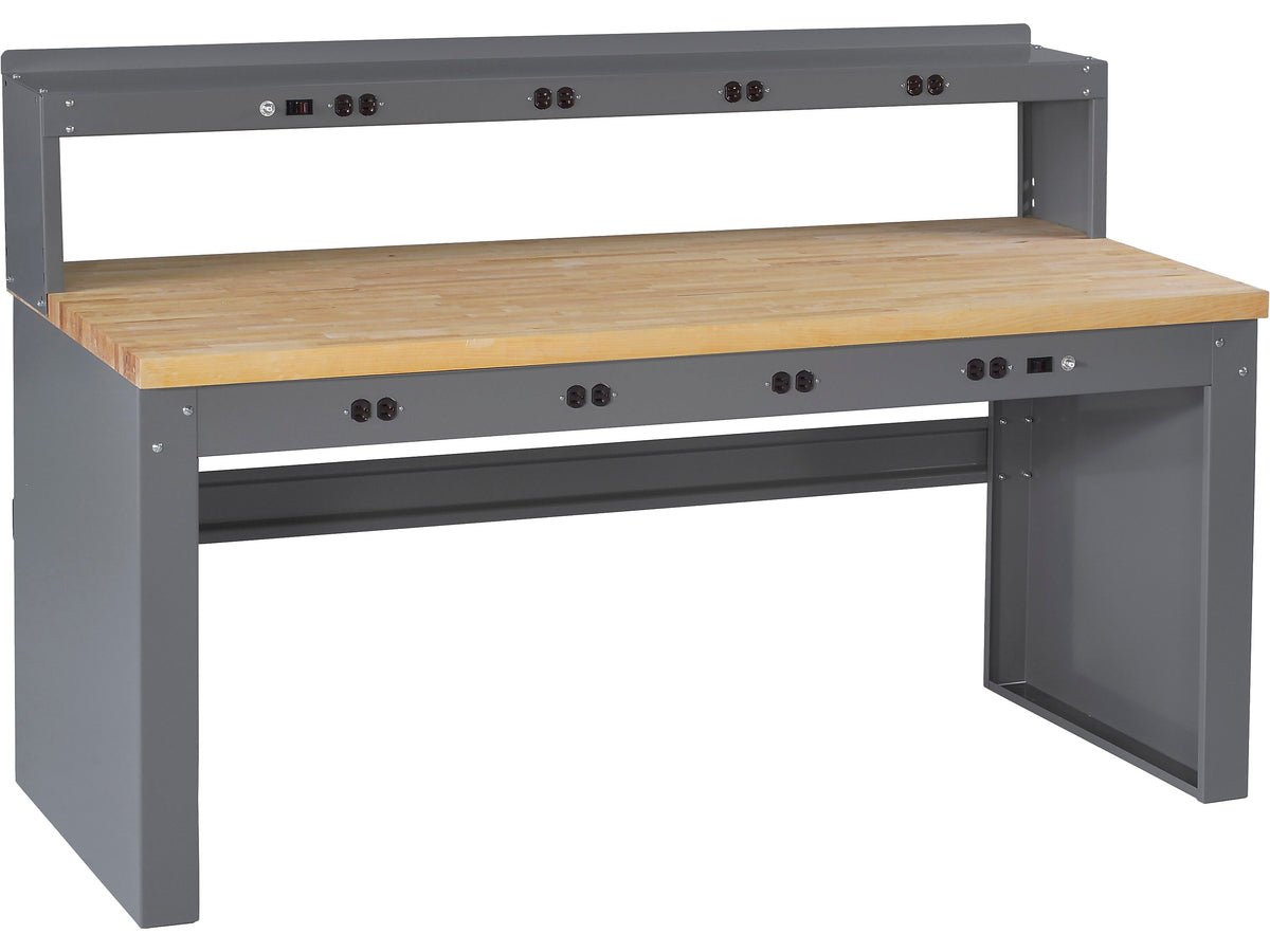 Tennsco Electronic 72" Workstation Table, Medium Gray