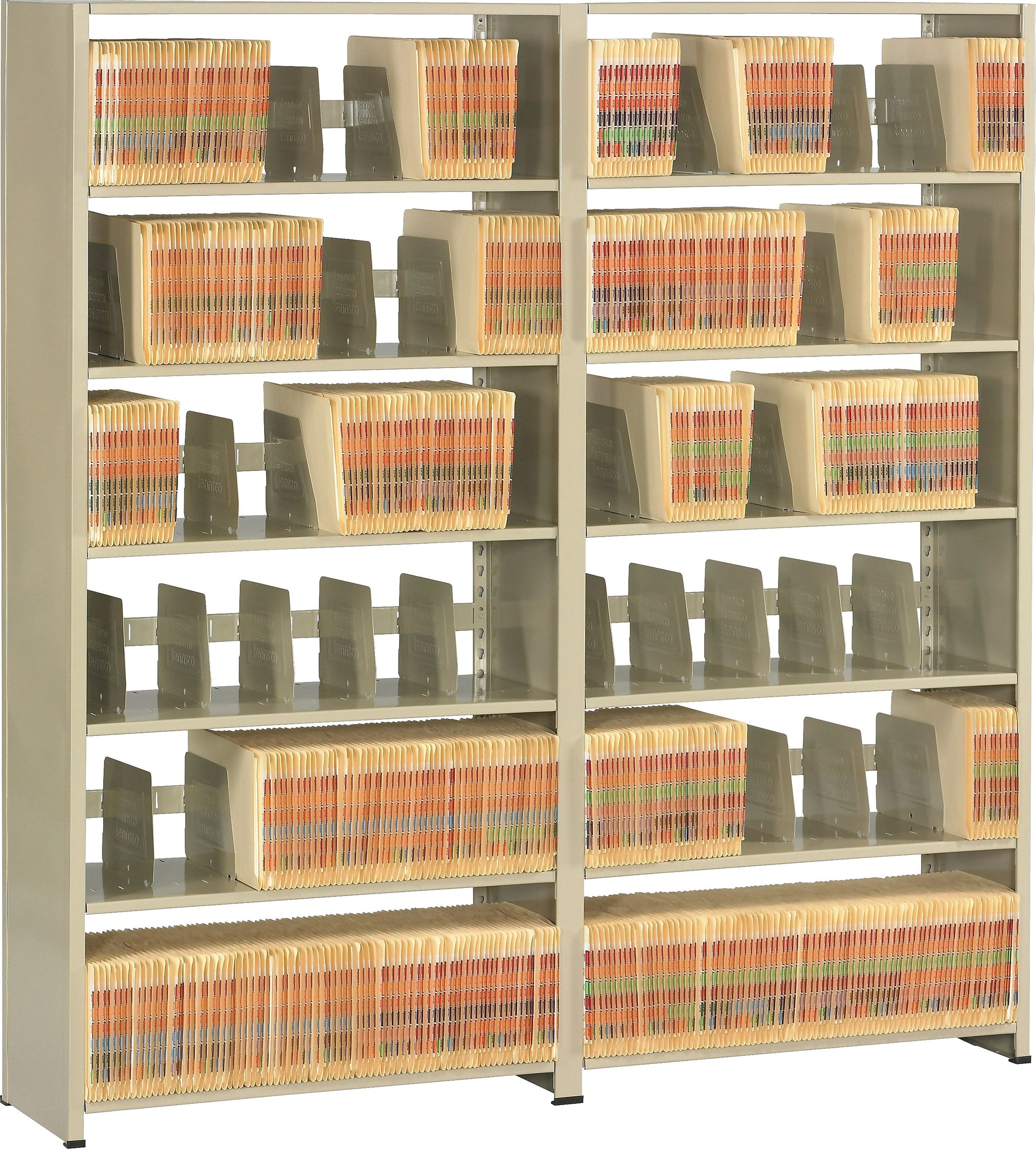 Tennsco Imperial Open Adder Shelving Unit, Supports 400 lb., Sand, 76