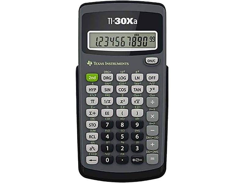 Texas Instruments TI-30Xa 10-Digit Scientific Calculator, Black, 6/Carton