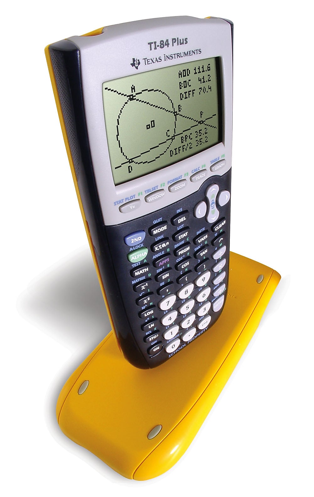 Texas Instruments TI-84 PLUS Graphing Calculator, Yellow/Black, 10/Box