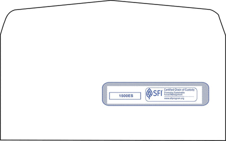 TFP Self Seal Security Tinted Window Envelope 4 1/2" x 9 1/2", White, 500/Box