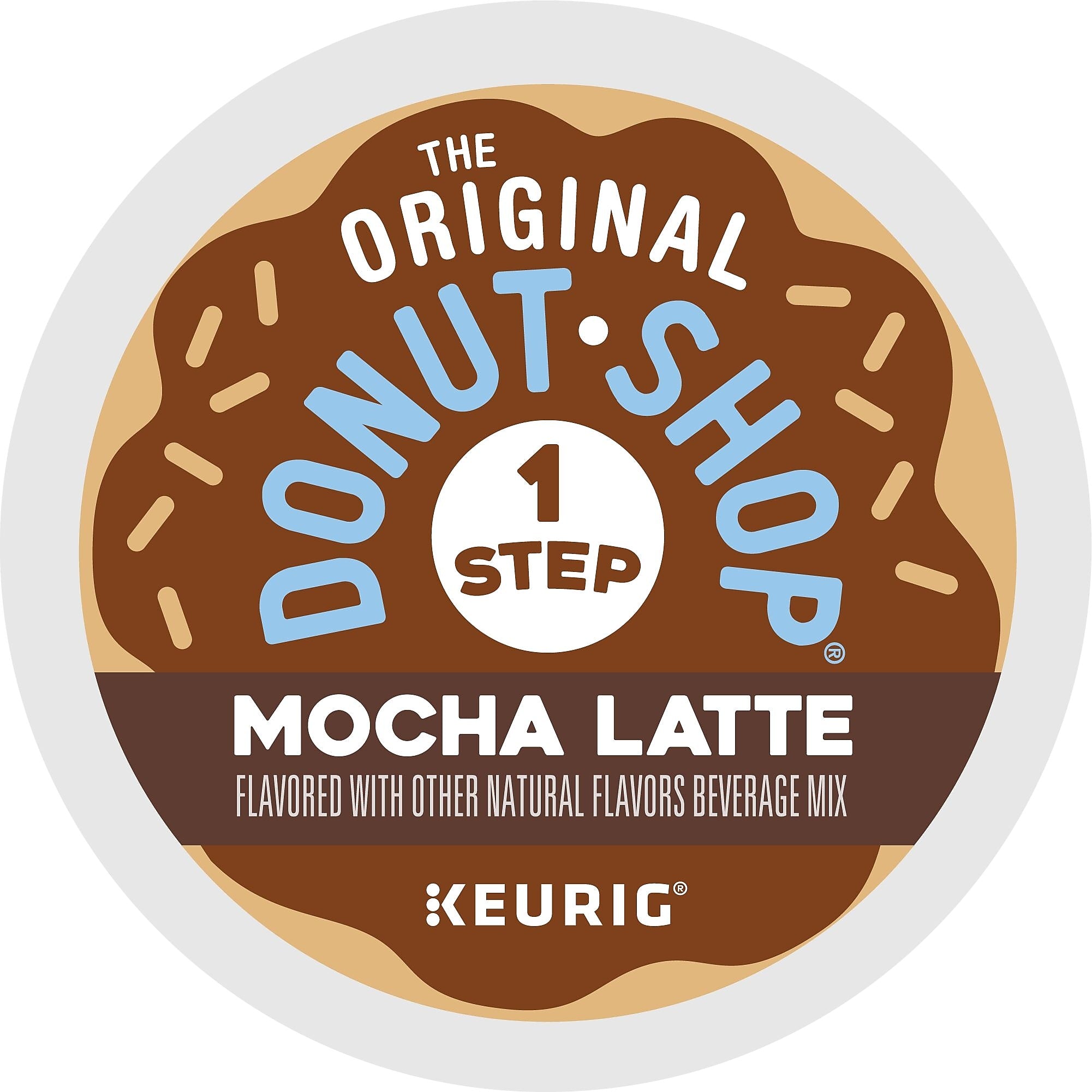 The Original Donut Shop One Step Mocha Latte Coffee Keurig® K-Cup® Pods, Light Roast, 20/Box