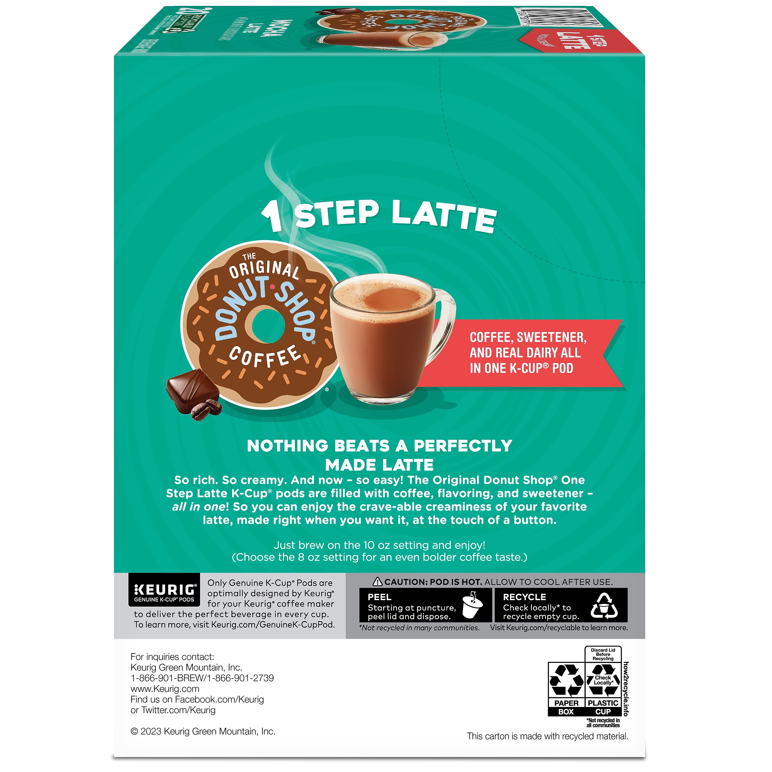The Original Donut Shop One Step Mocha Latte Coffee Keurig® K-Cup® Pods, Light Roast, 20/Box