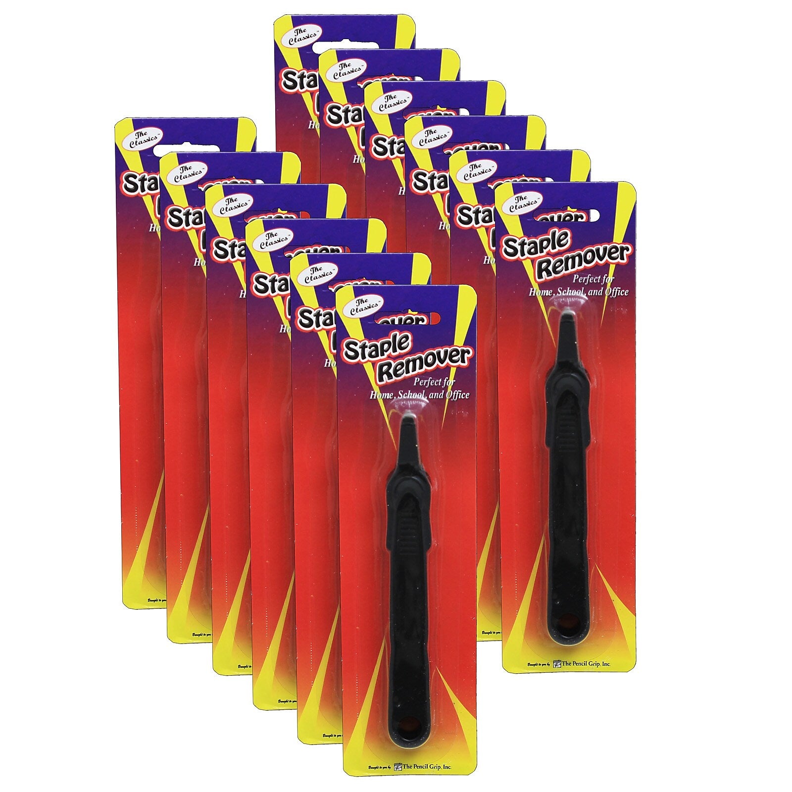 The Pencil Grip Long Handle Staple Remover, Assorted Colors, 12/Pack