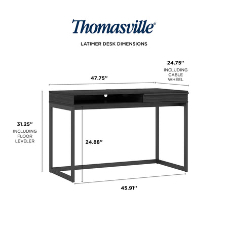 Thomasville Furniture Latimer 48"W Writing Desk, Burnt Ash