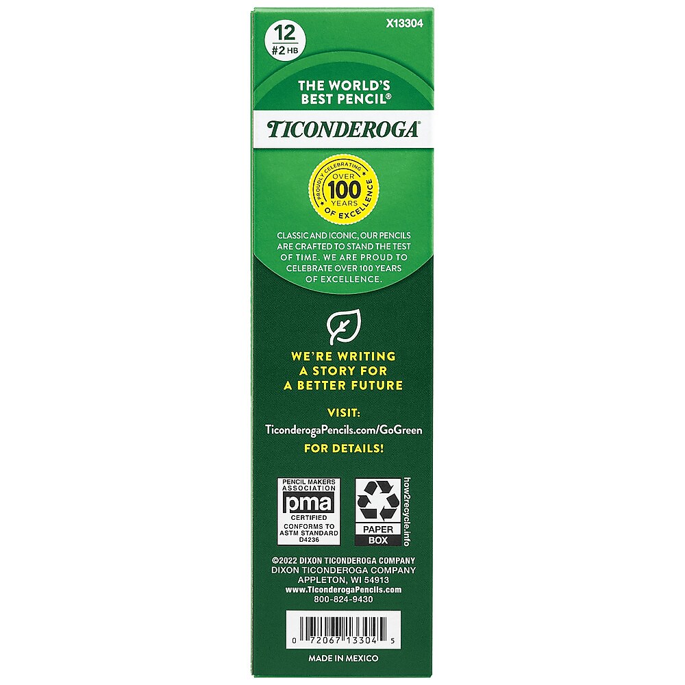 Ticonderoga Laddie Wooden Pencil, #2 Soft Lead, Dozen
