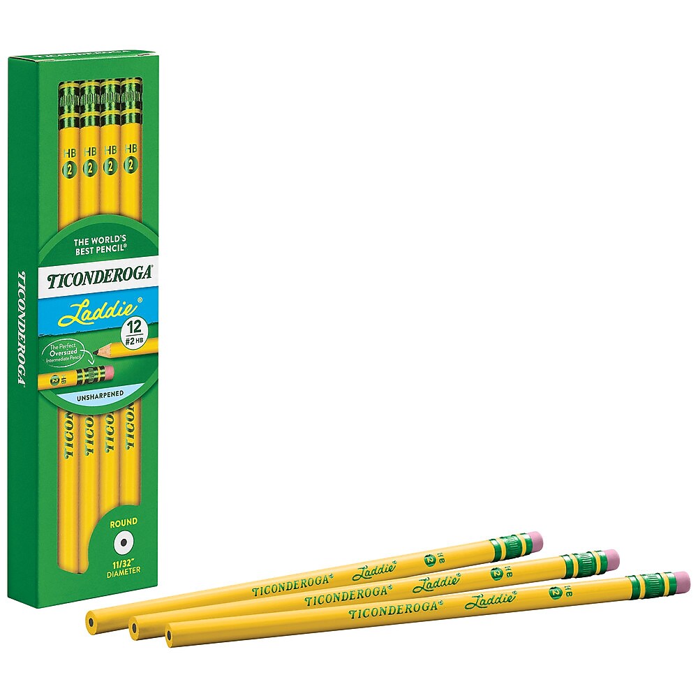 Ticonderoga Laddie Wooden Pencil, #2 Soft Lead, Dozen