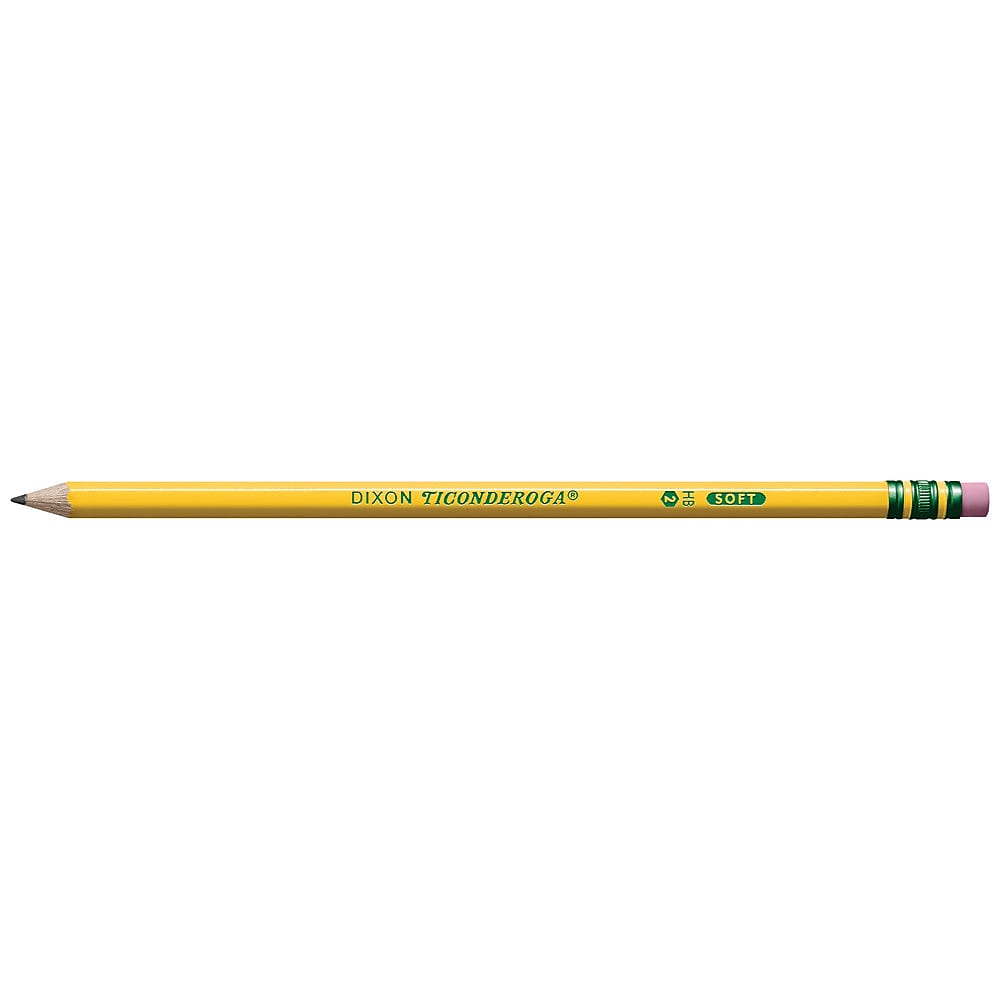 Ticonderoga Pre-Sharpened Wooden Pencil, 2.2mm, #2 Soft Lead, 72/Pack