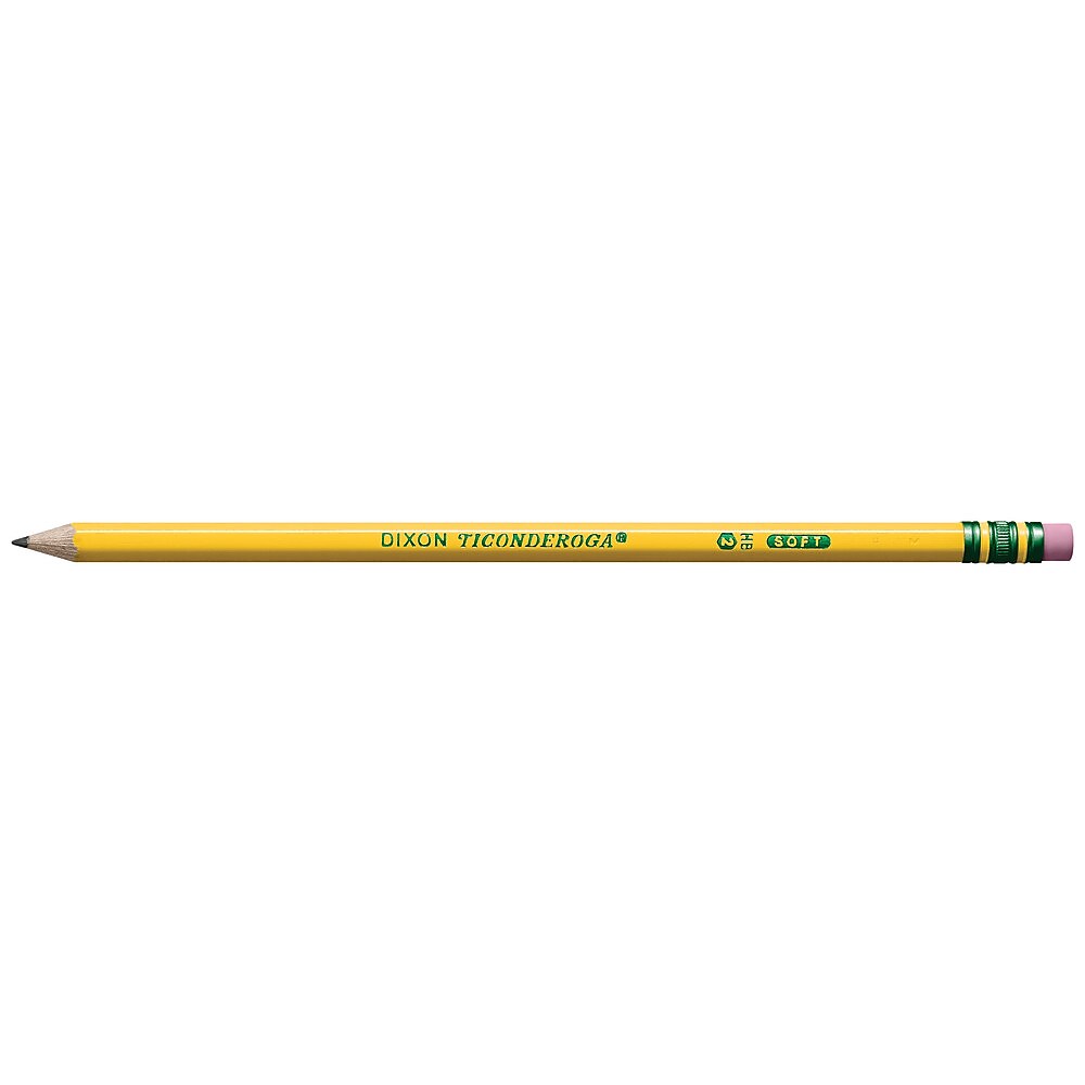 Ticonderoga The World's Best Pencil Pre-Sharpened Wooden Pencil, 2.2mm, #2 Soft Lead, 18/Pack
