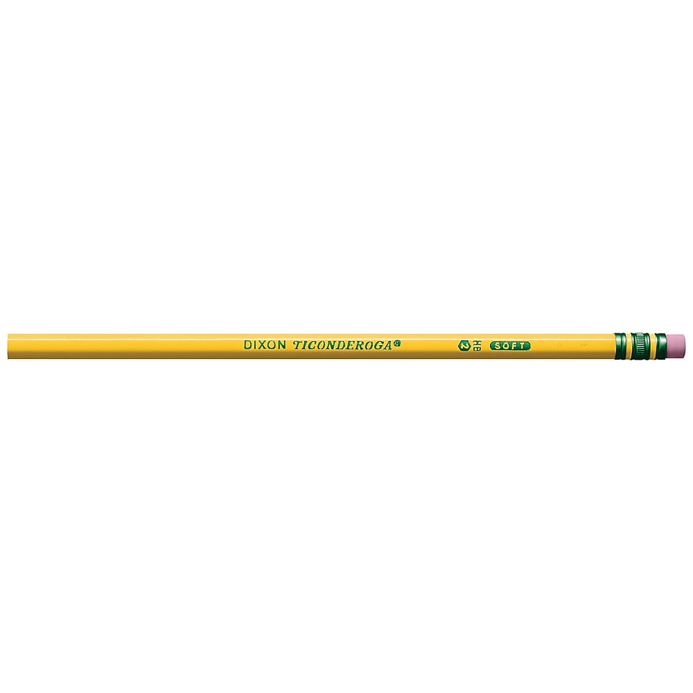 Ticonderoga The World's Best Pencil Wooden Pencil, 2.2mm, #2 Soft Lead, 2 Dozen