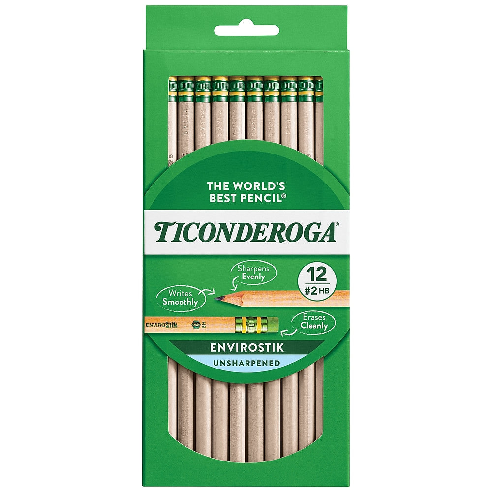 Ticonderoga Wooden Pencil, #2 Soft Lead, Dozen