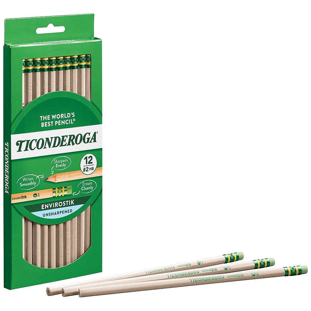 Ticonderoga Wooden Pencil, #2 Soft Lead, Dozen