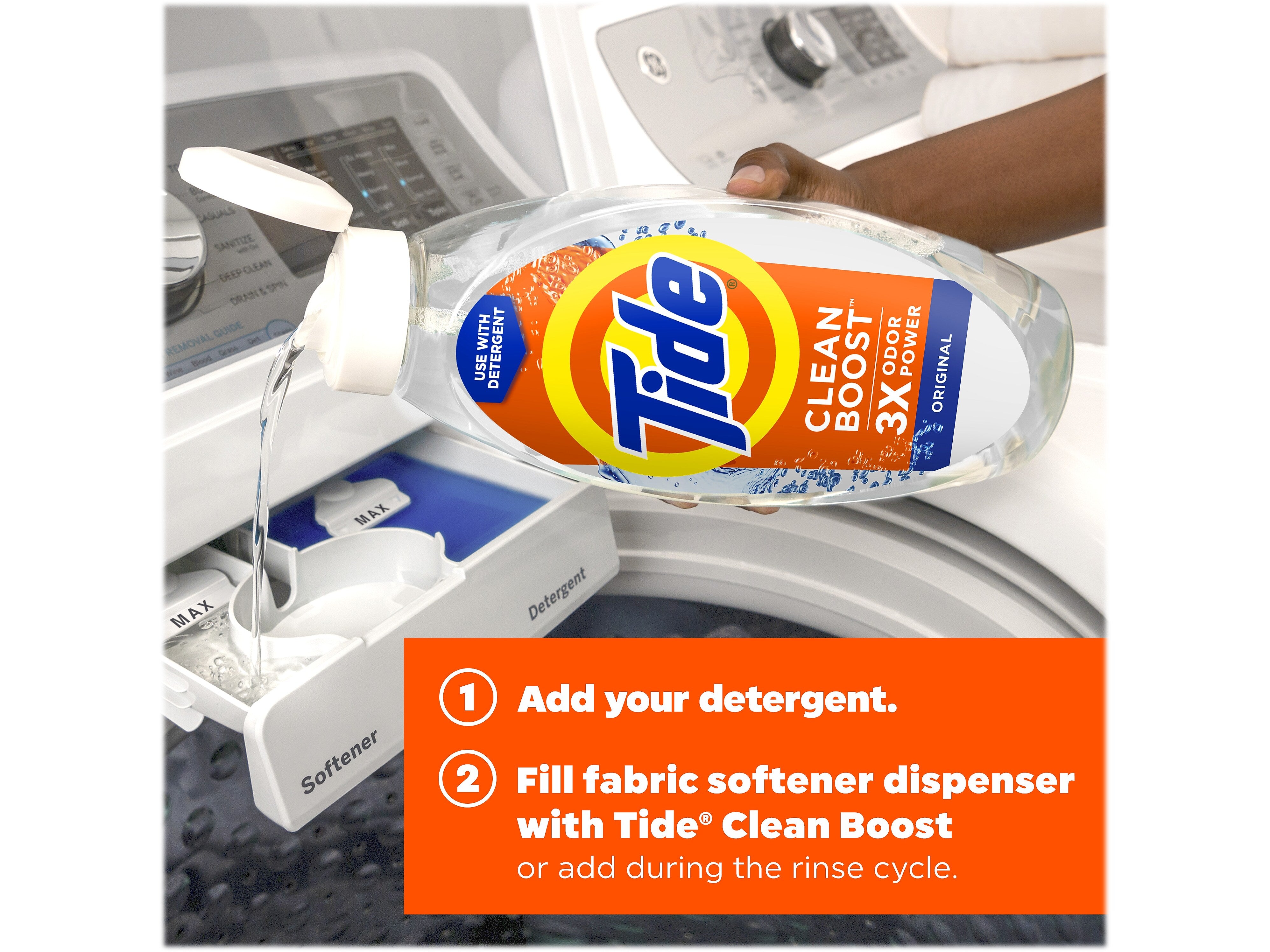 Tide Clean Boost In-Wash Scent Booster, Original, 48 fl. oz.