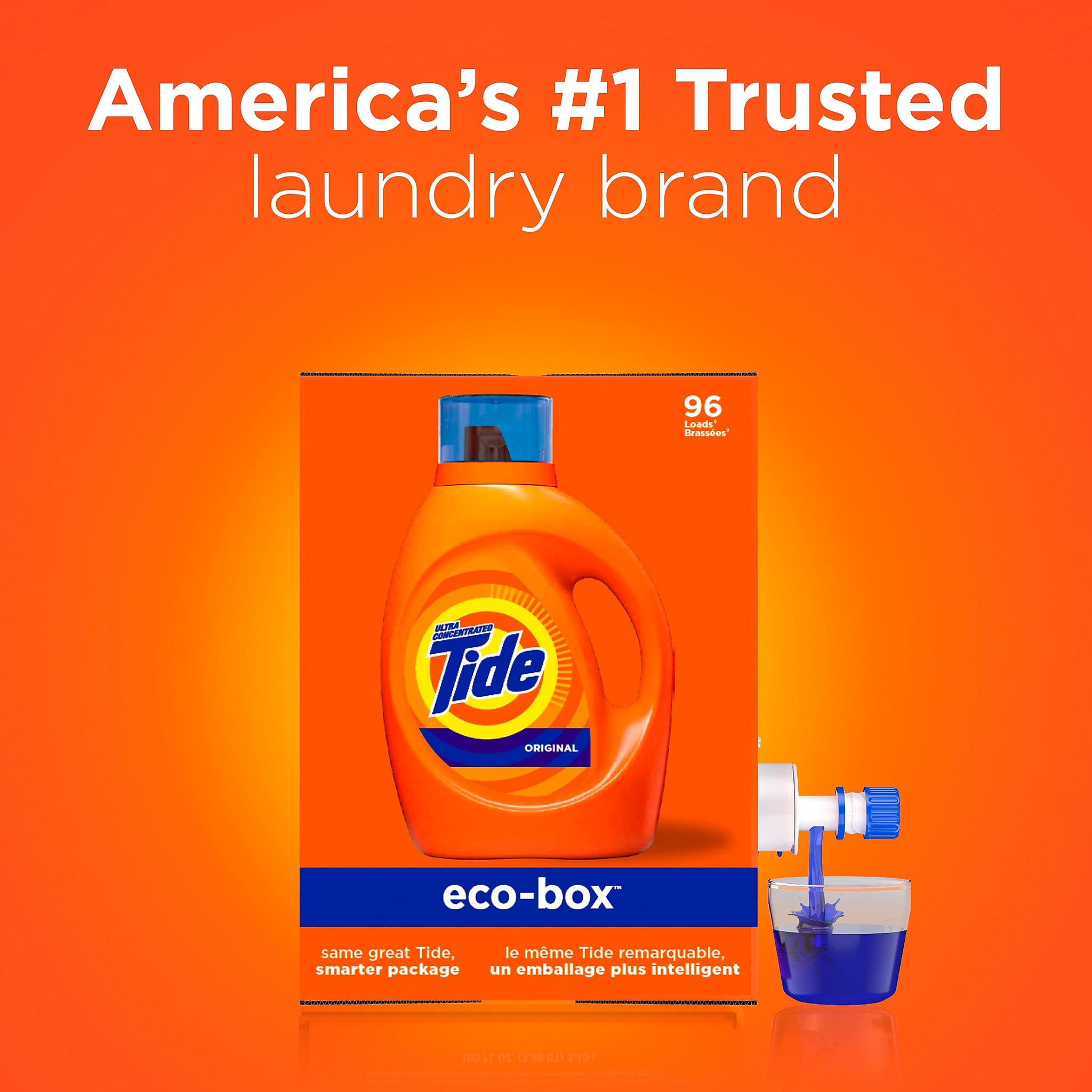 Tide HE Liquid Laundry Detergent, 96 Loads, 105 oz.